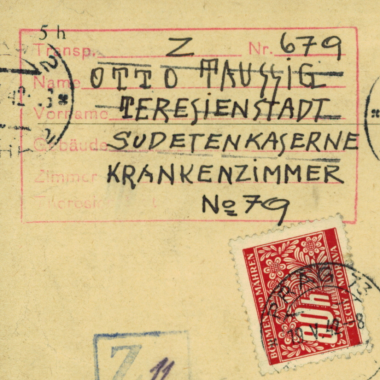 Příklad dokumentu z Terezínského archivního průvodce